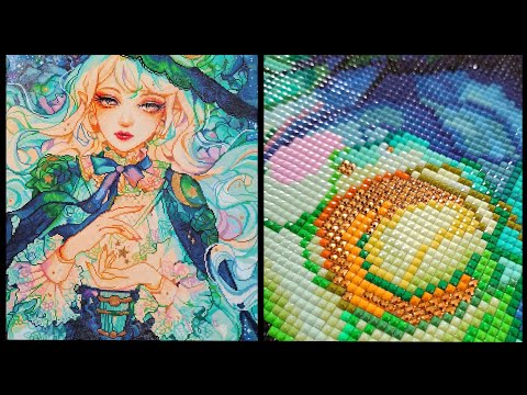 Mega ASMR Diamond Painting Art Compilation - Satisfying & Relaxing - No Talking - Real Speed - DAC