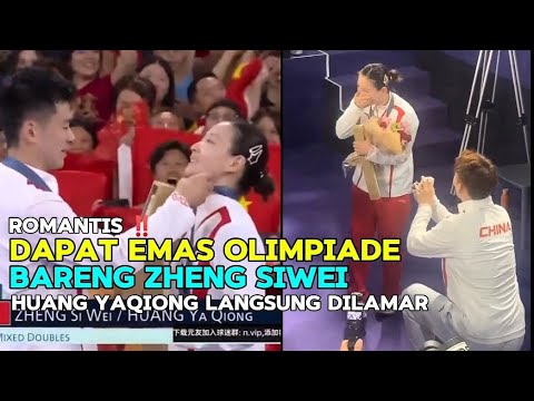 ROMANTIC MOMENT ‼️ DAPAT EMAS OLIMPIADE PARIS 2024 HUANG YAQIONG LANGSUNG DILAMAR LIU YUCHEN