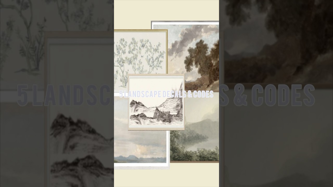 5 Bloxburg Landscape Decals & Codes #bloxburg #bloxburgcodes #bloxburgdecals #shorts