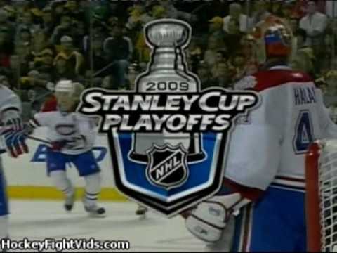 Milan Lucic cross checks Maxim Lapierre 04/18/2009