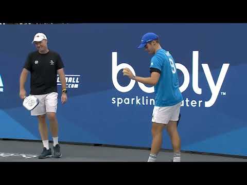 Tennis Pros Jack Sock and Sam Querrey vs Pickleball Pros Ben Johns and Matt Wright Game 2