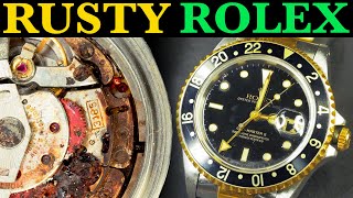 Restoration of Rusty Rolex - Water damaged 1996 GM
