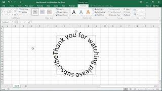 How to write text in circle in Excel