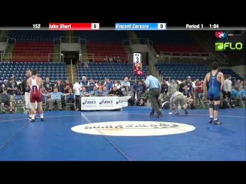 Junior 152 - Jake Short (Minnesota) vs. Vincent Corsaro (Indiana)