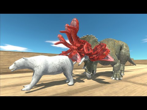 Escape from TRICERATOPS MEDUSA - Animal Revolt Battle Simulator