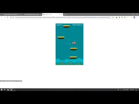 Flappy Jump Game In Html5 Javascript With Source Code Source Code Projects