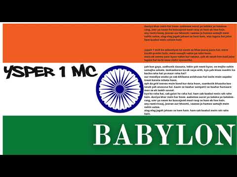 Ysper 1 MC - Babylon in Hindi texts & lyric video
