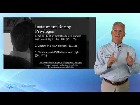 Instrument Rating Course: 1.1.1 - Privileges