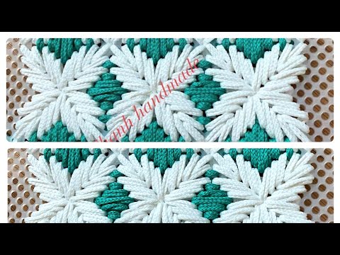 Vídeo 79: Theu họa tiết những chiếc lá kết hợp canvas