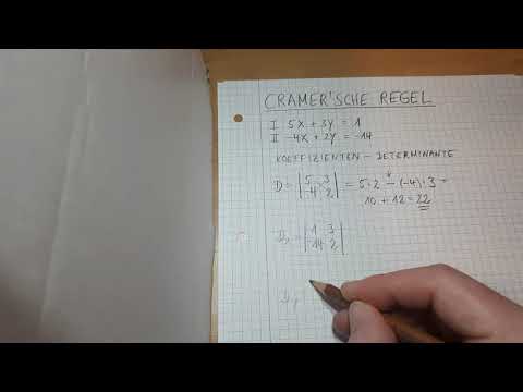 Die Cramer´sche Regel 2x2