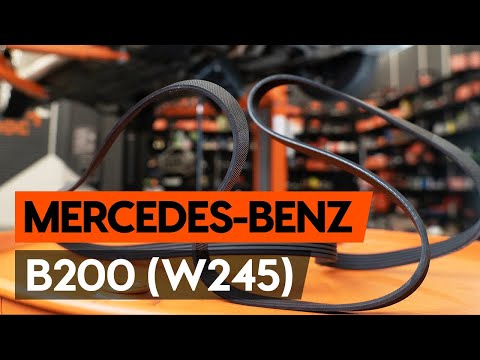 How to change a V-ribbed belt / serpentine belt on MERCEDES-BENZ B200 (W245) [TUTORIAL AUTODOC]