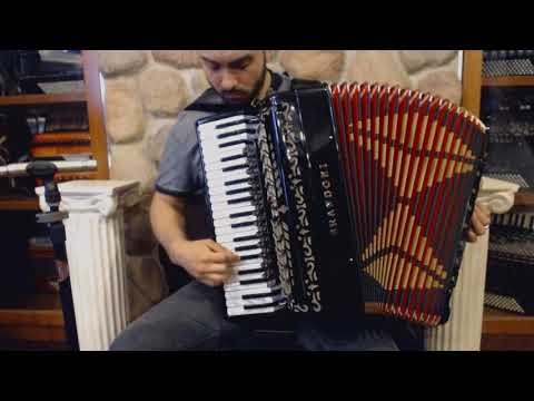 BRAN149CL120BK - Black Brandoni 149 Classic Gold Piano Accordion LMMMH 41 120 $12499