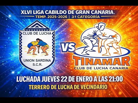 Lucha Canaria  BregandoXlalucha  CL Unión Sardina - CL Tinamar Jueves 22/01/2026. Mpal. Vecindario