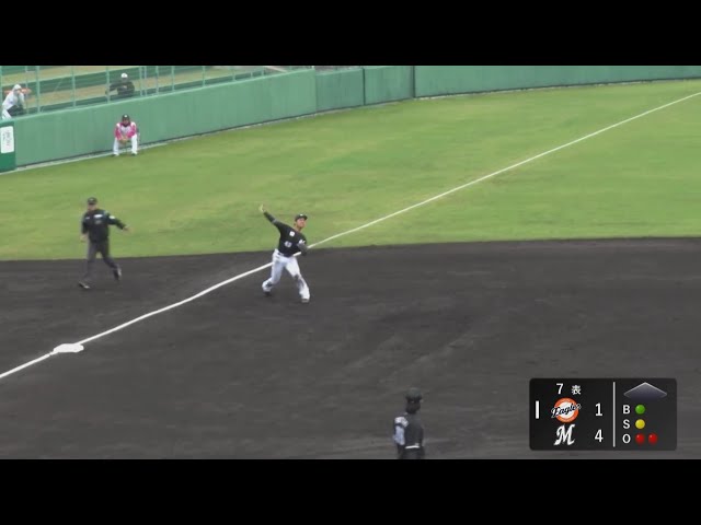 【練習試合】華麗な守備!! マリーンズ・石垣雅海 サードへの難しい打球を完璧に捌く!! 2025年2月23日 千葉ロッテマリーンズ 対 ハンファ・イーグルス