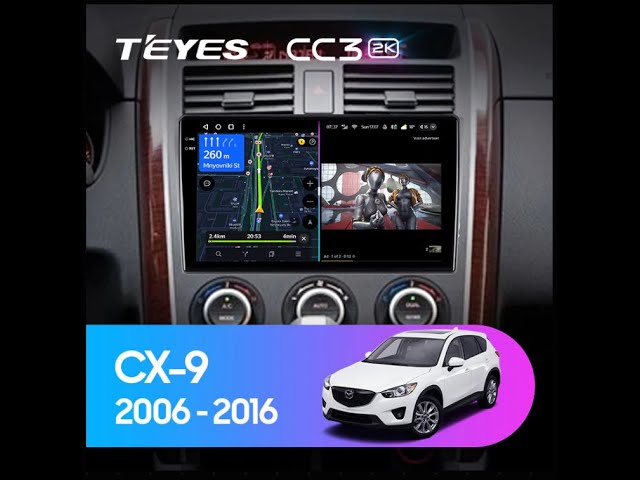 Vídeo relacionado con Radio Coche 2 DIN Pantalla para Mazda CX9 TB 2006-2016 Mirror Link, Incell Touchscreen Radio Coche con Bluetooth USB/Eq Comandos Al Volante Cámara, 4 Nuclear 1G+32G