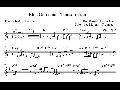 Lee Morgan - Blue Gardenia Transcription