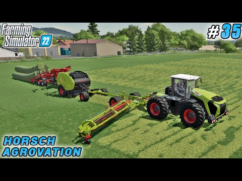 Utilizing Compound Machinery for Hay Bale Production | HORSCH AgroVation Farm | FS 22 | ep #36