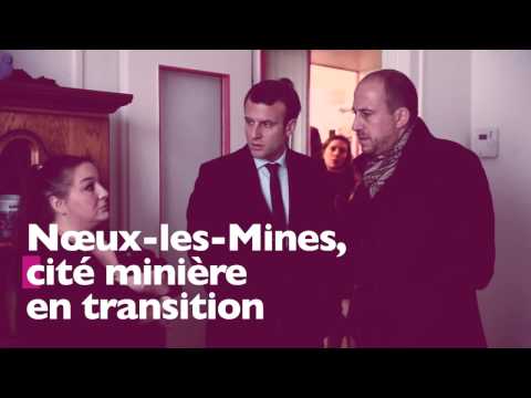 Emmanuel Macron en visite à Nœux-les-Mines