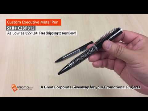 Engraved promotional customisable metal pen for corporate gi...