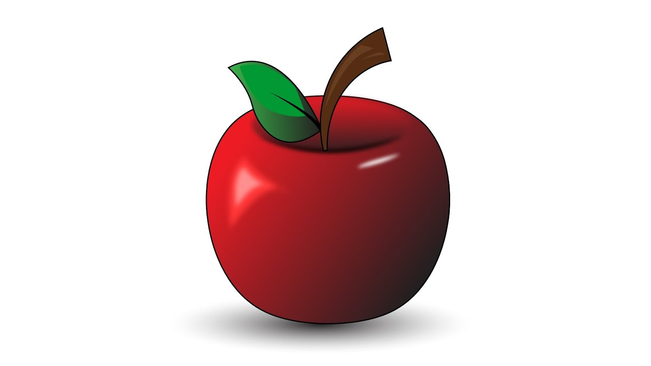 vector apple in illustrator