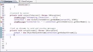 Intermediate Java Tutorial - 53 - Setting Up the Client Streams