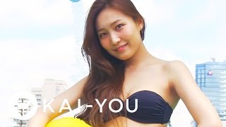 モデル・中世古麻衣がビキニでSlide the Cityのウォータースライダーに挑戦！