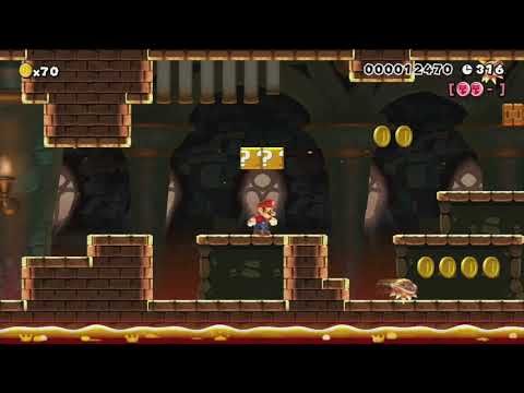 WORLD 2-4　～ころがりおちる トゲゾーとりで～ by シュン - Super Mario Maker - No Commentary 1bo