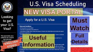 New US Visa Appointment Scheduling System | New USA Visa portal | Signup and Login | Full Details