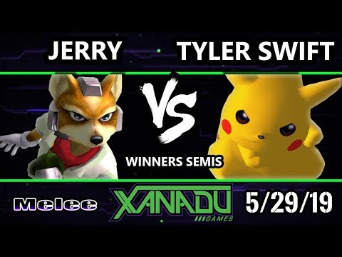 S@X 304 SSBM - Tyler Swift (Pikachu) Vs. Jerry (Fox) - Smash Melee Winners Semis