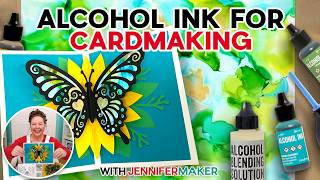 Cardmaking with Alcohol Ink: No Smearing, No Stress! 🦋