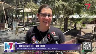 Incendio en El Carrizal: el fuego se lo llevó TODO
