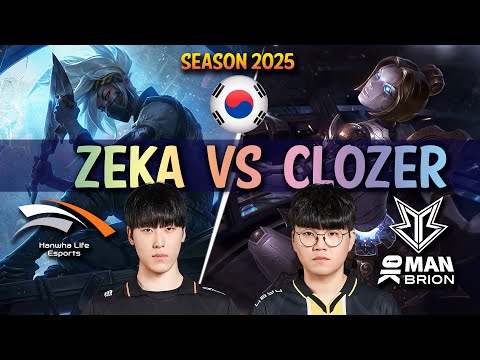 HLE Zeka vs BRO Clozer - Zeka AKALI vs Clozer ORIANNA Mid - Patch 15.6 KR Ranked | lolrec
