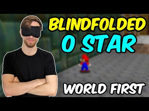 BLINDFOLDED 0 Star Speedrun of Super Mario 64 by Bubzia [World First]