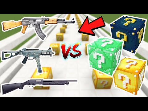 SİLAHLI ŞANS BLOKLARI PARKUR CHALLENGE - Minecraft