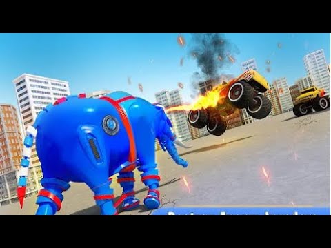 Flying Monster Truck Transform Part-3 | Rescue City Elephant Robot Android GamePlay | By Game Crazy
