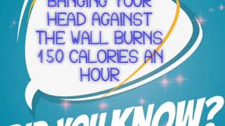 Banging Your Head Against The Wall Burns 150 calories an hour