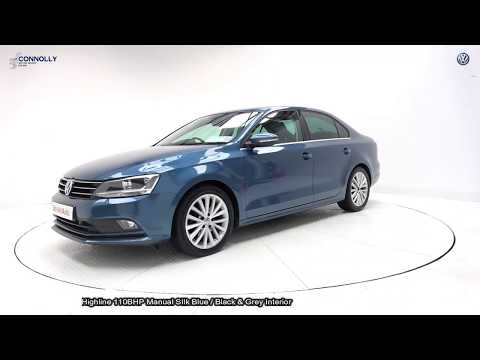 CMG VW SLIGO:171RN340 VW Jetta 2.0TDI Highline 110BHP Manual SIlk Blue / Black & Grey Interior