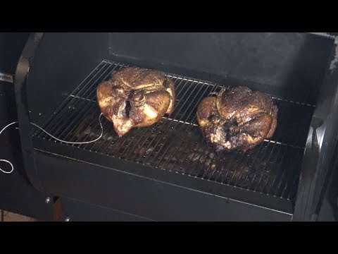 2 Smoked Chickens on Green Mountain Daniel Boone Pellet Grill
