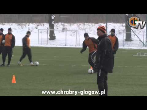 22.02.13: Michał Ilków-Gołąb trenuje z Chrobrym Głogów