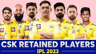 IPL 2023- CSK Confirmed 15 Retained Players List | Chennai Super Kings 2023 #CSK #IPL2023