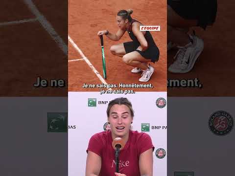 😳 Aryna Sabalenka a totalement craqué #tennis #sports #rolandgarros