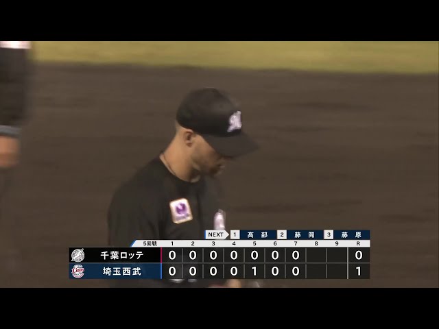 【7回裏】ピンチを切り抜ける!! マリーンズ・ボス 7回1失点の好投で味方の援護を待つ!! 2025年5月9日 埼玉西武ライオンズ 対 千葉ロッテマリーンズ