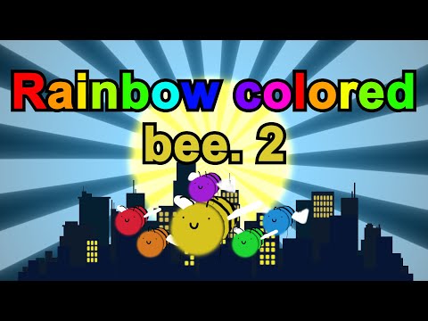 Rainbow colored bee. (bee. 2)
