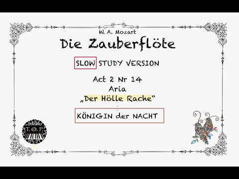 Zauberflöte Act2 Nr14 | Aria Königin "Der Hölle Rache" | SLOW version | Opera Study Karaoke