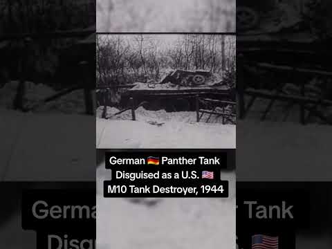 German Panther Tank Disguised 1944 | WW2