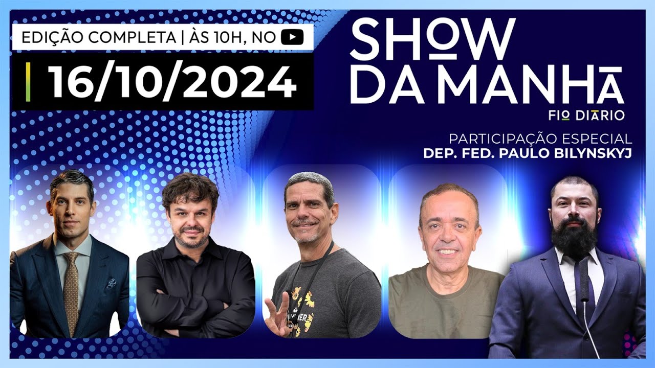 SHOW DA MANHÃ - MARCO ANTÔNIO COSTA, ADRILLES, DIDI RED PILL E MARCELO ROCHA MONTEIRO - 16/10/2024
