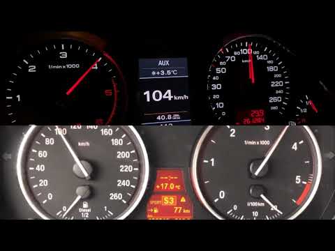 Audi A6 3.0TDI vs BMW 530XD 0-120 acceleration.