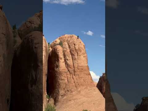 Fastest ride down a nearly vertical rock roll in Moab!