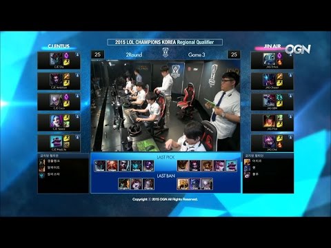 CJ vs JAG Game 3 Highlights - CJ ENTUS vs JIN AIR GREEN WINGS – REGIONALS LCK Champions Korea Summer