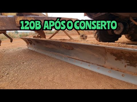 CAT 120B APÓS CONSERTO DE ENGRENAGENS / Motoniveladora caterpillar grader niveleuse patrola operador